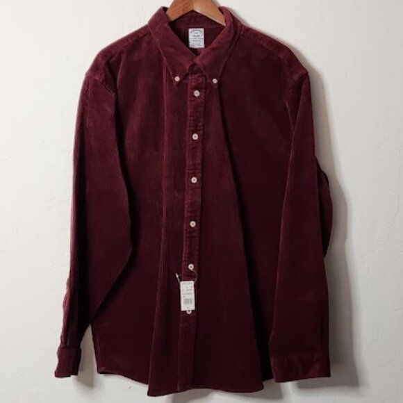 The Brooks Brothers Corduroy Long Sleeve Button-Down Shirt Size XXL - Picture 1 of 6